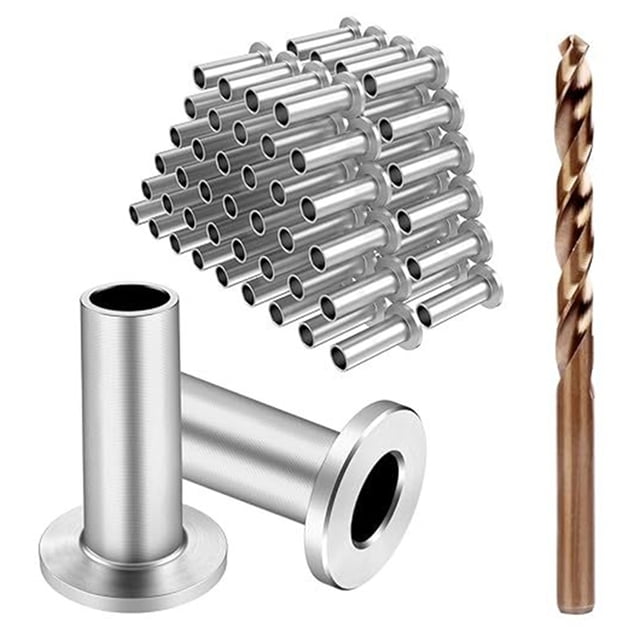 50 Piezas de Fundas Protectoras de Acero Inoxidable para Barandillas de Cable de Cubierta de 1/8", 5/32" o 3/16", para Postes de Madera/Compuestos, 316 Marine