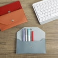 thumbnail image 2 of 3 Sobres de Efectivo de de PU, Sobres de Dinero Impermeables Bolsas de Billetera de Efectivo Reutilizables Sobres de Presupuesto, Rojo y Marrón y Azul, 2 of 5
