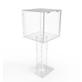 thumbnail image 3 of FixtureDisplays® 15x15x38" Clear Plexiglass Large Floor Standing Tithing Box Offering Box Ballot Box 14316, 3 of 5