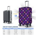 thumbnail image 6 of Xecao Purple Mardi Gras print Elastic Luggage Cover, with double-sided print , is perfect for travel, business, and daily use, 6 of 9