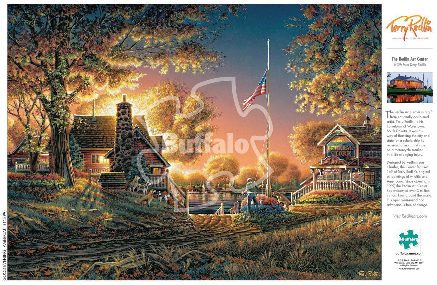 Buffalo Games Le puzzle Terry Redlin Good Evening America en 1000 pièces