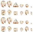 thumbnail image 1 of 50pcs Crystal Claw Glass Rhinestones DIY Sewing Rhinestones Water Drop Sew On Claw Rhinestones Teardrop with Siliver Flat Base for Garment (Golden, Mixed Style), 1 of 9