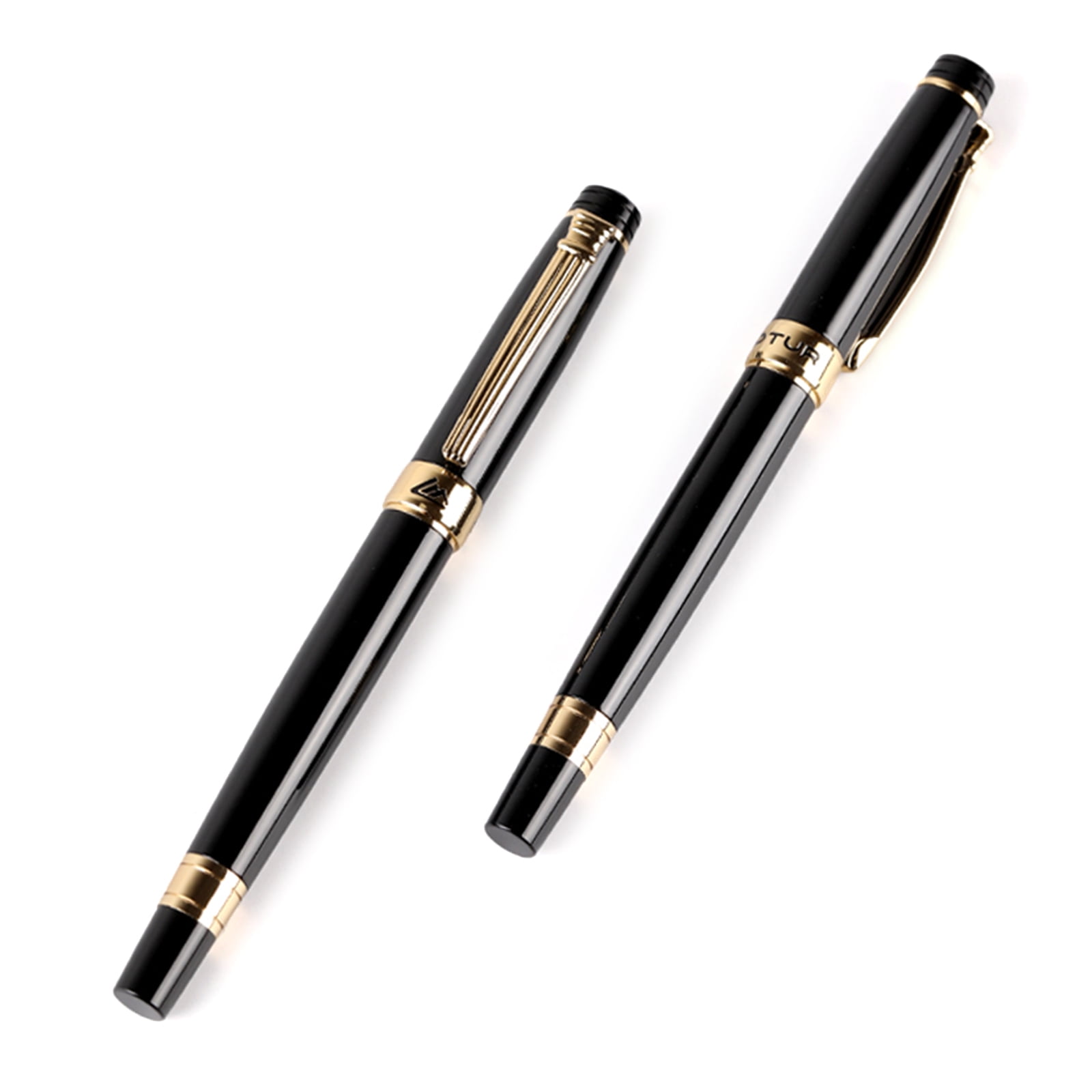 Piston-Filled Fountain Pen Push/Pull to Refilled F Nib Write Smooth for Student