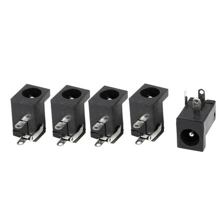 Uxcell 5 x PCB Mount DC 5.5mmx2.1mm Power Female Jack Socket Connector Adapter Black price history on PriceWatchPro