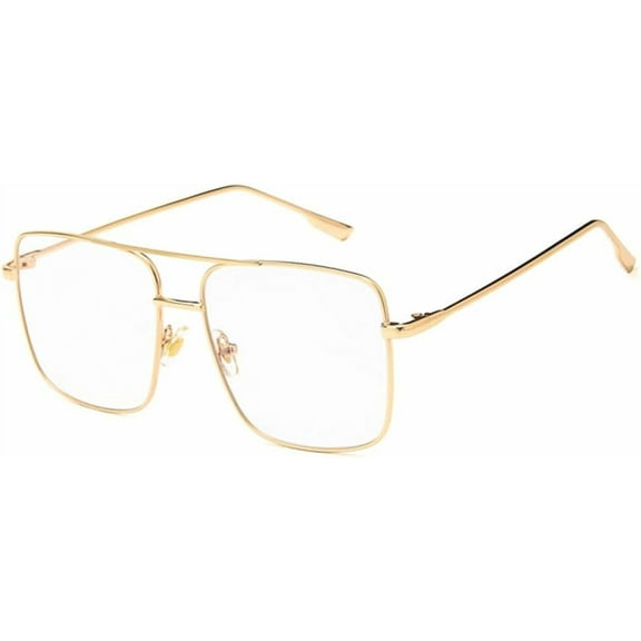 Mewfacos Ladies Oversized Sunglasses Women Men Vintage Metal Big Frame Sun Glasses For Female UV400