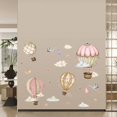 thumbnail image 1 of 2 piezas de pegatinas de pared con globos aerostáticos, decoración de pared, fácil de pelar, pegatinas de pared de estrellas, pájaros y nubes,, 1 of 8