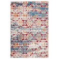 thumbnail image 1 of LR Home FUSIO81353WHT7995 Fusion Distressed Damask Stripe Indoor Area Rug, White & Blue - 7 9 x 9 ft. 5 in., 1 of 1