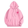 thumbnail image 4 of Xudanell Teen Girls Hoodie Coconut Tree Print Sweatshirt for Women Comfortable Loose Fit Light Sweaters for Women Pink L, 4 of 7