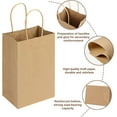thumbnail image 4 of PandaTop Thicken Brown Kraft Paper Bags with Handles 5.9x3.15x8.26 Inches, Retail Bags for Small Business, Shopping Bags, Birthday Wedding Party Favor Bags, Merchandise Bags（25 Pack）, 4 of 9
