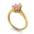 thumbnail image 2 of Clara Pucci 14K Yellow Gold Solid Gold Pink Solitaire Anniversary Ring for Women - 1 cttw Marquise Cut, 2 of 7
