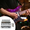 thumbnail image 4 of BELOVING 6 String Saddle Headless Guitar Bridge Guitar Accessories with Small Wrench Easy to Install Replacement Part Zinc Alloy Plate silver, 4 of 8