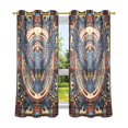 thumbnail image 6 of Yayeee Window Curtains Set of 2 for Living Room Light Filtering 63"x42", Blue Geometric Eagle, 6 of 7
