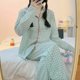thumbnail image 1 of Yasuk-Conjunto de pijama Retro para mujer, ropa de dormir informal a cuadros con pantalones, pantalón suave, primavera y otoño, 2023, 1 of 3