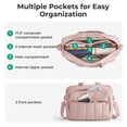 thumbnail image 2 of BAGSMART 17.3" Laptop Bag Briefcase, Computer Messenger Bag, Business Work Travel Laptop Shoulder Bag, Carrying Handbag Laptop Sleeve Case for Women & Men, Quilted Pink, 2 of 6