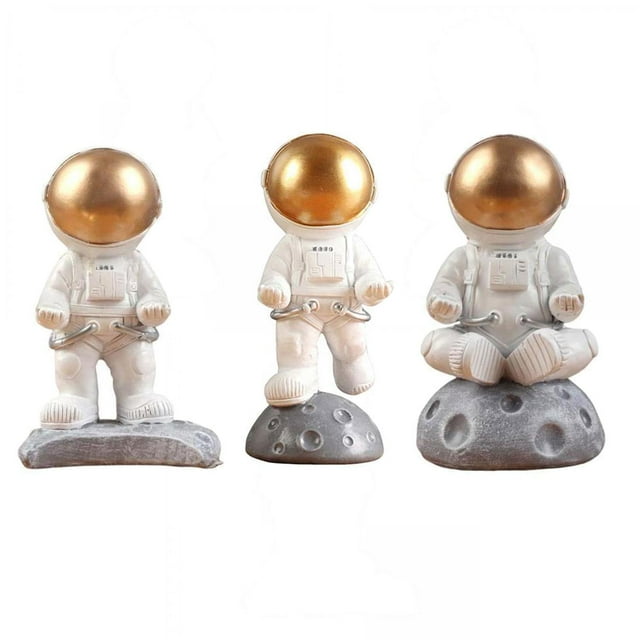 3Pcs Resin Astronaut Eyeglass Holder, Creative Sunglasses Display Stand, Nightstand Home Office Desk Decor, Christmas Holiday New Year Business Gift Fernando Titular de anteojos
