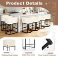 thumbnail image 2 of ClinQ 26" Counter Height Bar Stools Set Of 3, PU Leather Barrel Stools With Back And Arms For Kitchen Island, White, 2 of 10