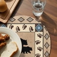 thumbnail image 3 of Farmhouse Bear Round Placemats Set of 8 for Dinning Tables,Heat-proof Braided Table Mats 15 Inch,Country Vintage Animals Paw Print Brown Washable Place Mat for Kitchen Restaurant Party Table Decor, 3 of 9