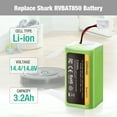 thumbnail image 2 of 3.2Ah 14.4V Battery Replace RVBAT850 for Shark Ion Robot R75 RV761 RV850C RV771 RV1000S Vacuum Cleaners, 2 of 9