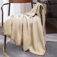 thumbnail image 1 of Meitianfacai Synthetic Fiber Fabric Twill Blanket, Khaki, 1 of 6