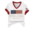 thumbnail image 3 of Summer Tops for Women 250Th Anniversary Print V Neck T Shirt 250Th Anniversary Tshirt Patriotic Tee on Sale, 3 of 6