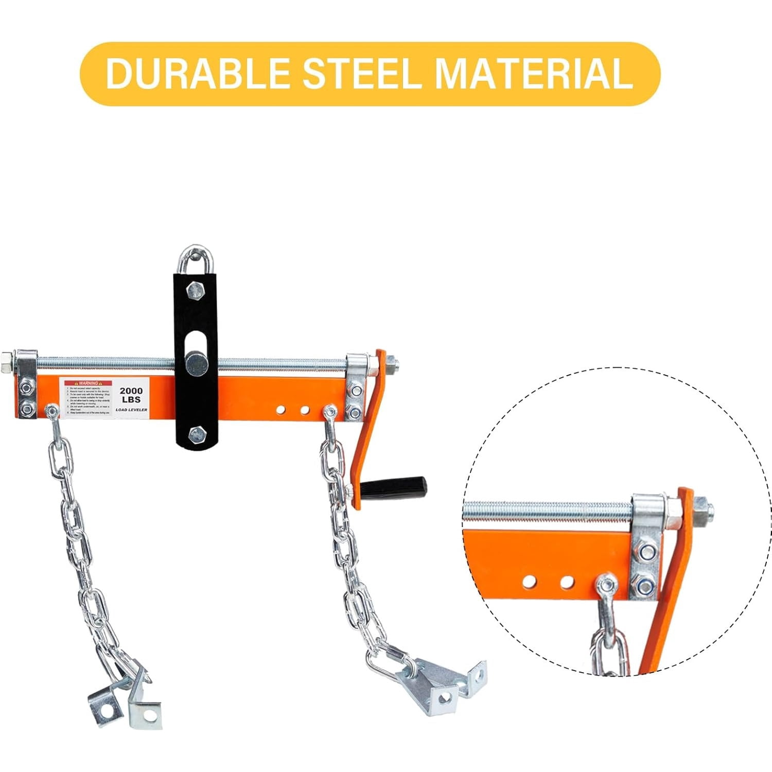 Ktaxon 1-Ton Steel Engine Hoist Leveler, 3-Position Chain, Adjustable Handle