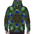 thumbnail image 7 of Naloa Peacock Feathers Men's Casual Hooded Collar Drawstring Hoodies Pullover Sweatshirts Casual Long Sleeve Shirts-3X-Large, 7 of 7