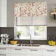 thumbnail image 4 of 2 Pack Valances for Window, Orange Yellow Botanical Short Curtains for Kitchen Bedroom Living Room, Rustic Country Spring Floral Summer Leaf Small Window Treatment Valance Drapes 42 x 18 Inch, 4 of 8