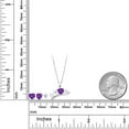 thumbnail image 4 of Gem Stone King 925 Sterling Silver `Mom` 1.27 Ct Heart Shape Amethyst Pendant and Earrings Jewelry Set, 4 of 5