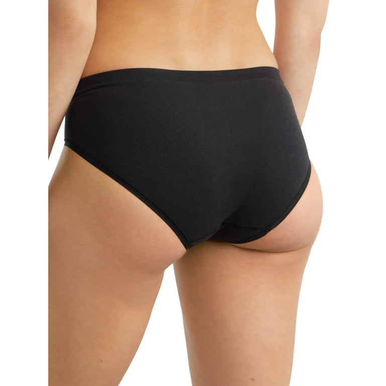 Women's Maidenform DM2305 Pure Comfort Feel Good Seamless Bikini Panty  (Black S)