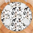 thumbnail image 2 of Schnauzer Dogs with Paw Round Fitted Tablecloth with Elastic Edge,Dining Table Cover Waterproof,Outdoor Round Tablecloth for Camping,Dining,Indoor and Outdoor, 2 of 7