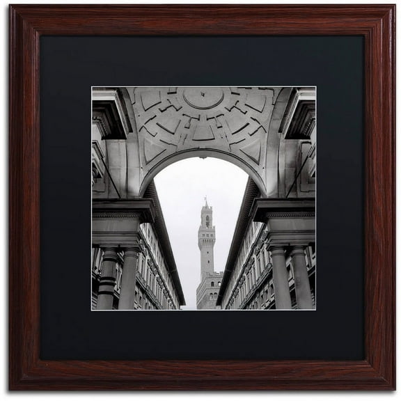 Trademark Fine Art "Firenze II" Canvas Art by Alan Blaustein, Black Matte, Wood Frame