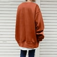 thumbnail image 4 of Red Sweatshirt for Womens Oversized Sweatshirts Long Sleeve Crewneck Loose Fit Casual Solid Pullover Tops Women Fall Clothes, 4 of 6