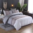 thumbnail image 1 of Ensemble Housse de Couette 3 Pcs Literie Housse de Couette Vert Foncé Grand Lit, 1 of 2