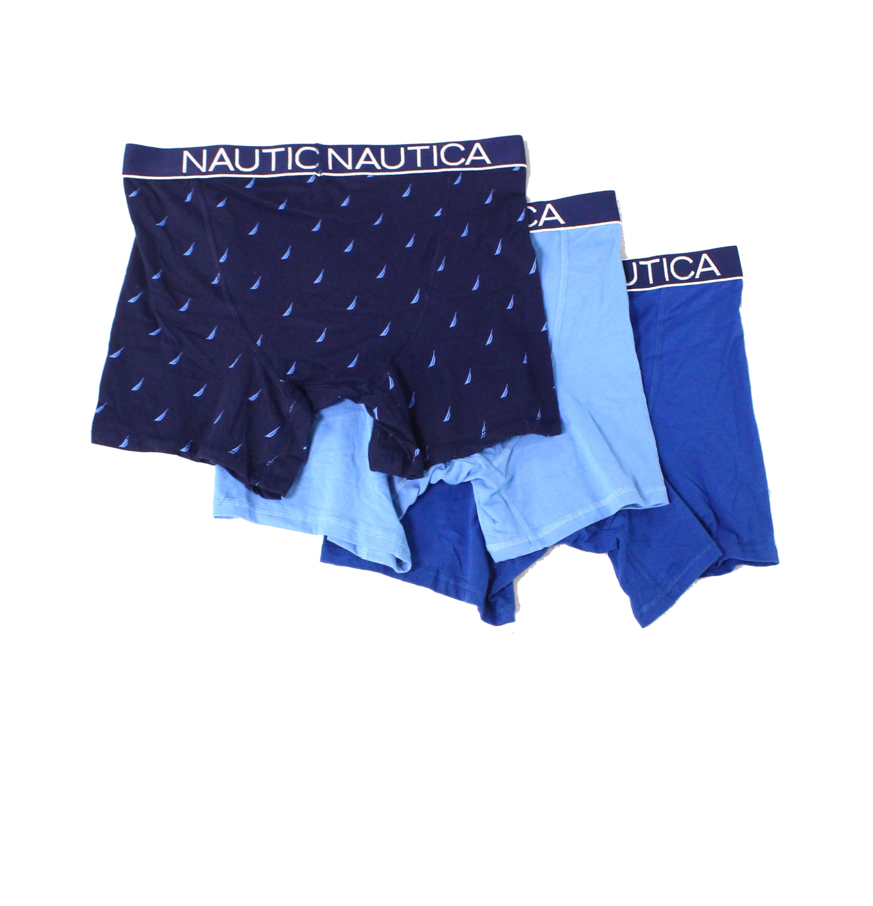 Nautica Underwear Mens Underwear Navy Large 3Pack Boxer Brief L