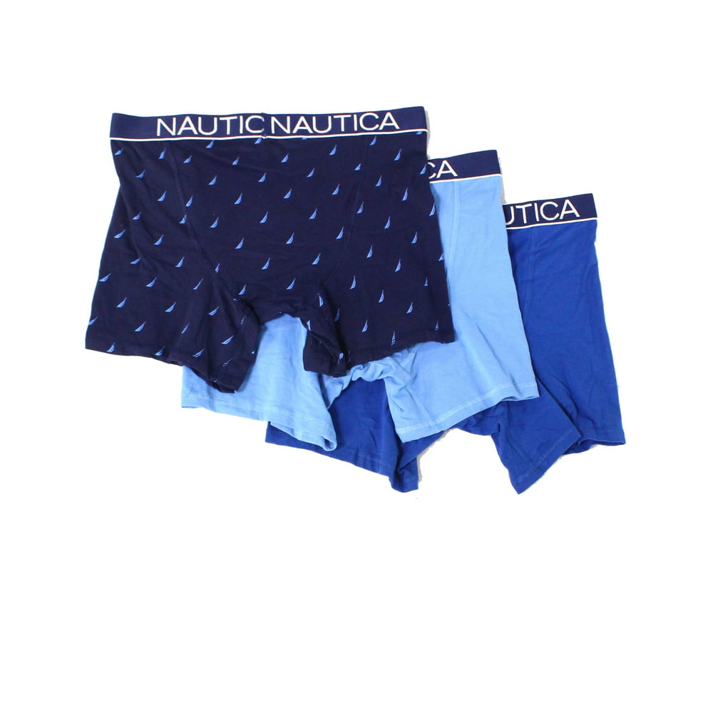 Nautica Underwear - Mens Underwear Navy Large 3-Pack Boxer Brief L ...