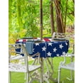 thumbnail image 4 of 4th of July Tablecloth with Umbrella Hole and Zipper American Flag Round Outdoor Tablecloths 60 Inch Outside Table Cloths Stars Red Stripes Patio Table Cloth Cover for Independence Day Garden Decor, 4 of 5