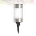 thumbnail image 4 of 1pc Solar Power Mini Lanscape Ground Light Stick Lamp Courtyard Lawn Light (Solar Power 1LED Cylindrical Lawn Lamps White Light Black + Silver), 4 of 7
