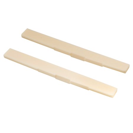 Musiclily 牛骨サドルクラシックギター用ボーンサドル DJ-08 80x3x9mm(2個入)