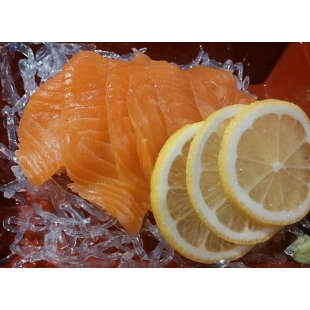 - Peel-n-Stick Poster of Lemon Cuisine Salmon Fish Dinner Lunch Japanese Poster 24x16 Adhesive Sticker Poster Print