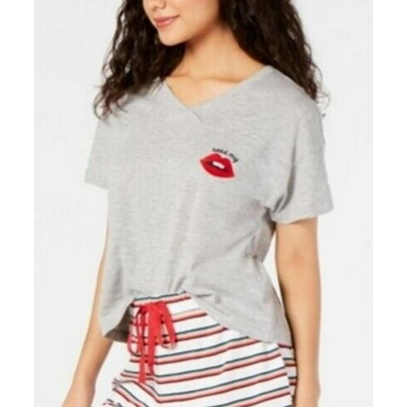Women's  Jenni Graphic Sleep T-Shirt Gray Size Large