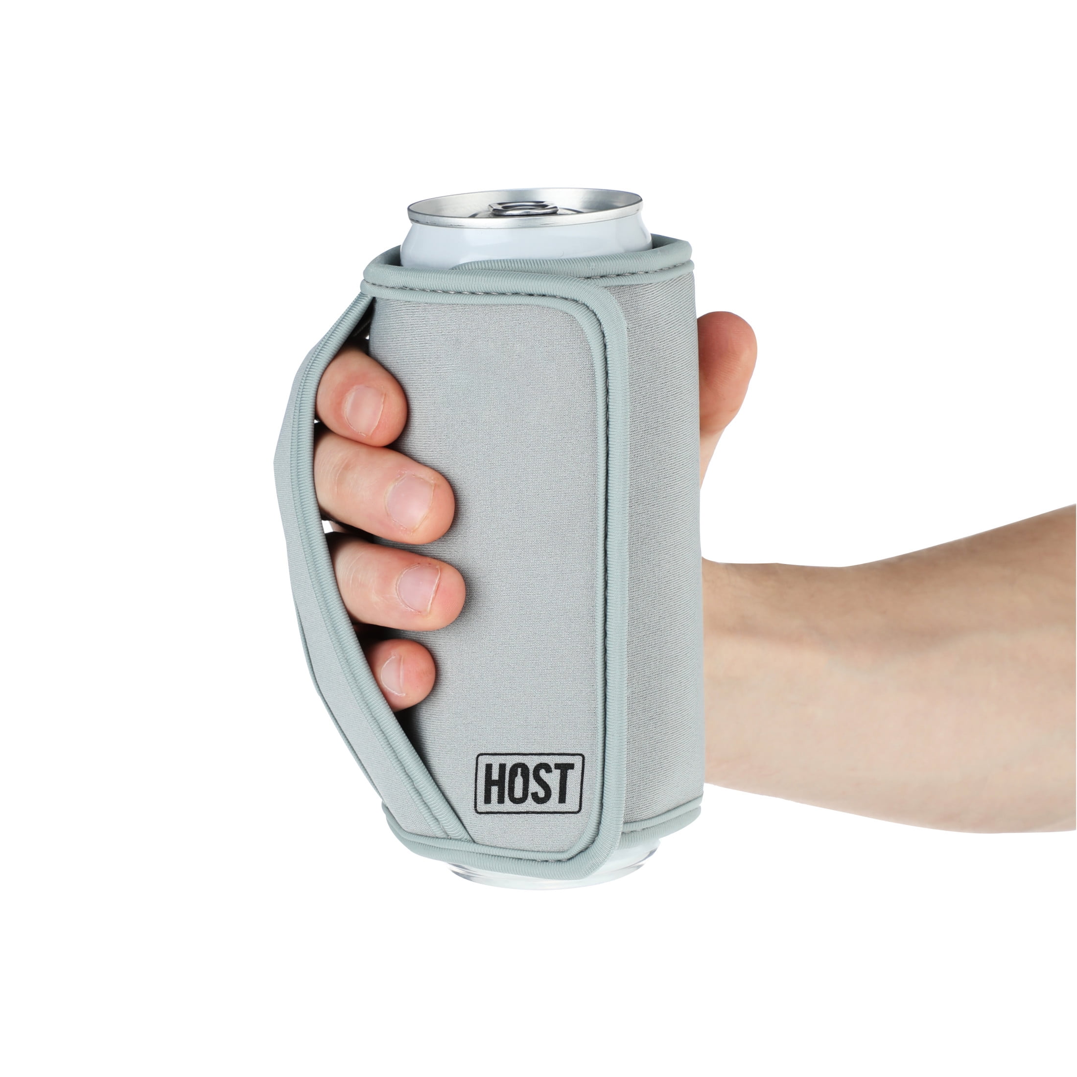 Host Insta-Chill Slim Can Sleeve for Beer, Soda, Seltzer, Juice Cans, Gray