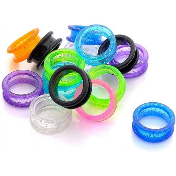 BZUEPRS 12Pcs Soft Silicone Scissors Finger Rings Grips Inserts Grooming Shear Thumb Inserts Finger Protector Ring Scissor Accessories for Barber Hair Cutting Scissors Pet Shears, Random Color