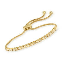 Ross-Simons 0.50 ct. t.w. Diamond Cluster Bolo Bracelet in 18kt Gold Over Sterling, Women's, Adult