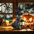 thumbnail image 3 of Witch Lantern Ghost Hell Messenger Witch With Lantern Realistic Resin Ghost Sculpture Witch Figurines Vintage Halloween Decor, 3 of 13