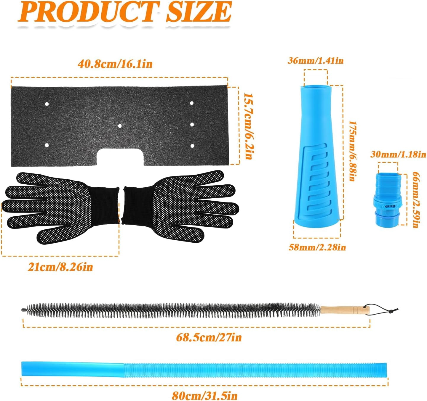 4 Pack WH01X35719 Lint Filte for GE Profile Washer Dryer Combo with Clothes Dryer Vent Cleaner Kit, Dryer Vent Brush Included