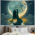 thumbnail image 2 of Orinice Full Moon Tapestry Wall Hanging Unique Style Graphic Tapestries for Home Wall Decor Living Room Bedroom Dorm Apartment Farmhouse 40x30inch, 2 of 6