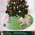 thumbnail image 6 of FMSHPON Vintage Bunny Rabbit Xmas Christmas Tree Skirt Stand Mat for Holiday Party Decoration Indoor Outdoor 48 inches, 6 of 6