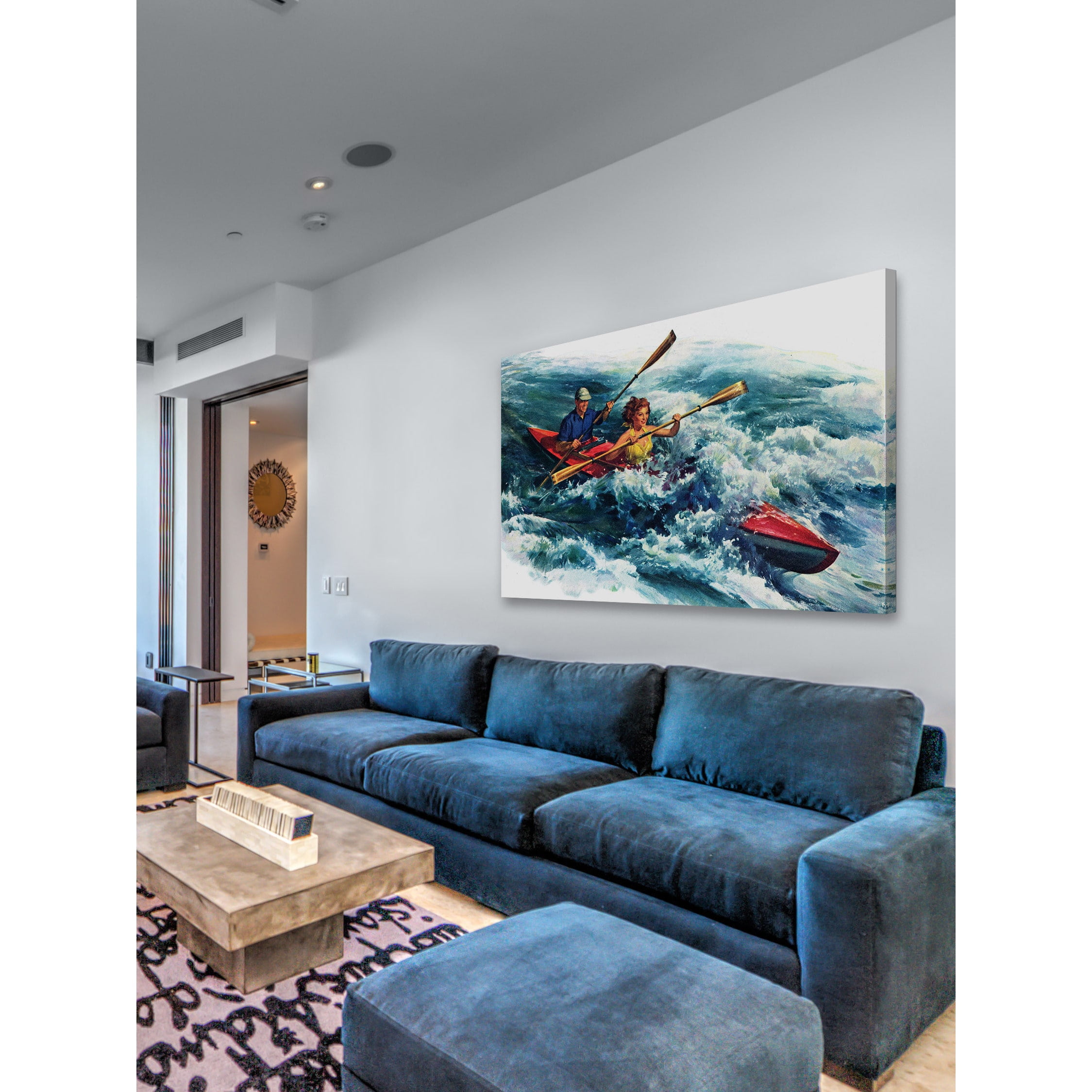 "Raging Rapids" Painting Print on Wrapped Canvas