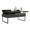 thumbnail image 2 of TUHOME Kaskade Lift Top Coffee Table with Engineered Wood and Metal Legs, Brown, 2 of 13