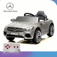 thumbnail image 2 of Licensed Benz CLS 350 12V Electric Ride on Toys with Bluetooth Music, LED Lights, Spring Suspension, Power Car Wheels, Electric Car for Kids with Parent Remote Control (Grey), 2 of 7